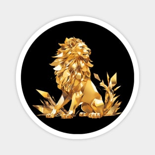 gold lion Magnet